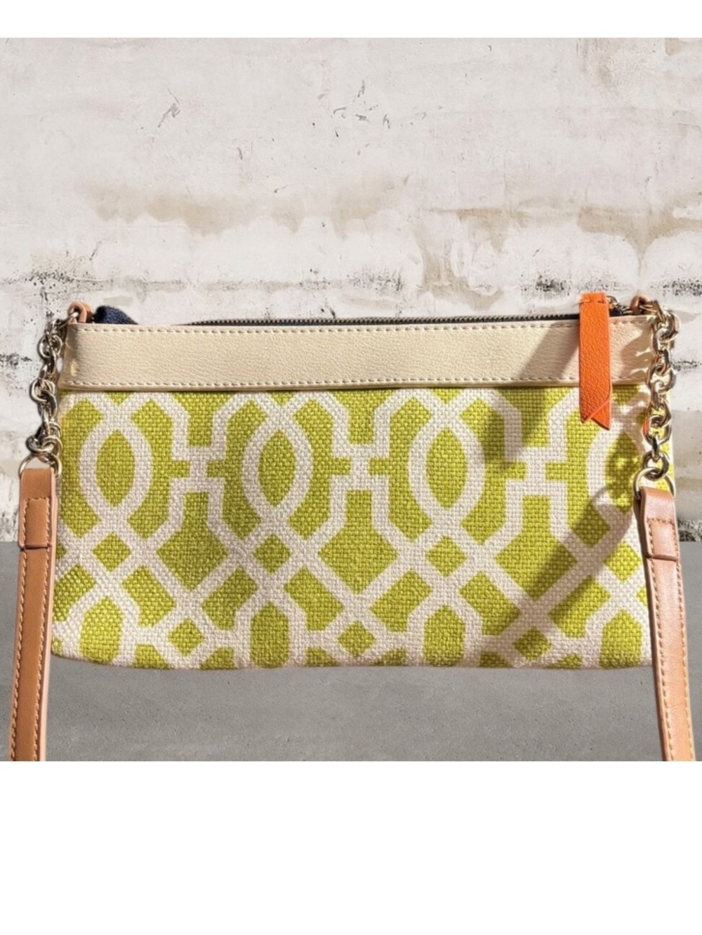 Spartina 449 Heyward Lime & Cream Crossbody Bag with Wallet - Picture 3 of 10